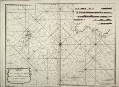 包含康沃尔西海岸和斯西利群岛的英吉利海峡入口海图，以及所有测深数据 作者 英国学校