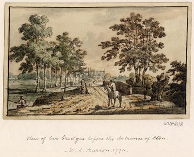 一系列素描，1772-1778 年英国、欧洲大陆和美洲的风景（水彩画） 作者 英国学校