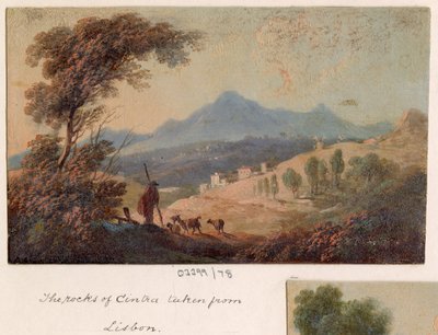 一系列素描，1772-1778 年英国、欧洲大陆和美洲风景（油画） 作者 英国学校