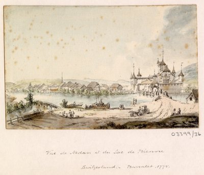 一系列素描，1772-1778 年英国、欧洲大陆和美洲的风景（水彩画） 作者 英国学校