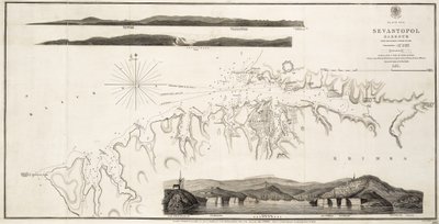 黑海塞瓦斯托波尔港，摘自 1836 年俄罗斯测量图 作者 英国学校
