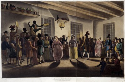 Danse, le menuet；载于乔治-赫里奥特编著的《加拿大游记》。伦敦 作者 英国学校