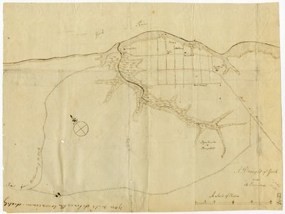 1781年10月，弗吉尼亚州约克镇地图 作者 英国学校