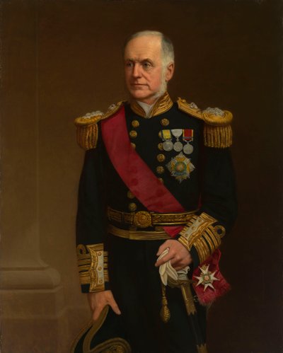 海军上将理查德-维西-汉密尔顿爵士（1829-1912 年）肖像 作者 英国学校