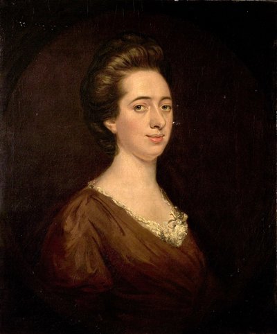 一位女士的画像 作者 英国学校