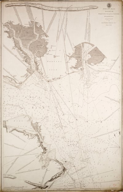 圣海伦路、斯皮特黑德、朴茨茅斯和朗斯通港。1783 年由小默多克-麦肯齐中尉勘测。 作者 英国学校