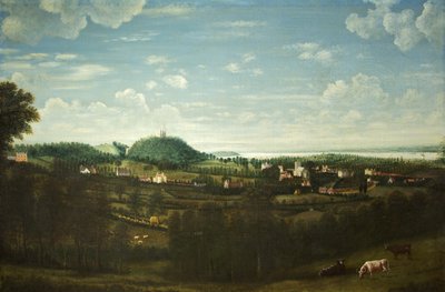 亨伯里村的景色，约1720年（布面油画 作者 英国学校