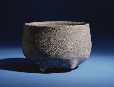 碗，切割装饰描绘雄鹿，来自西班牙Los Millares，铜器时代，公元前2000年（陶器） 作者 青铜时代