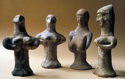 公元前999-600年，迦南人阿舍拉的小雕像（粘土） 作者 青铜时代