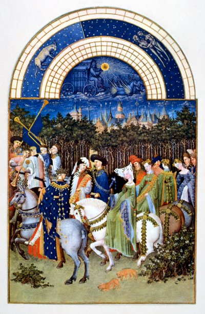 五月 "选自《贝里公爵的富足时光》（Les Très Riches Heures du Duc de Berry 作者 林堡兄弟