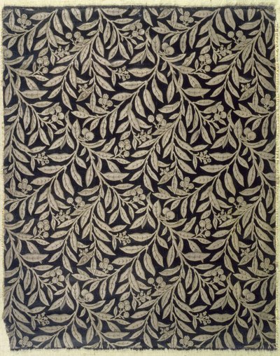 水果和植物，由Warner＆Ramin制造，c.1875（编织丝绸组织） 作者 布鲁斯·詹姆斯·塔尔伯特