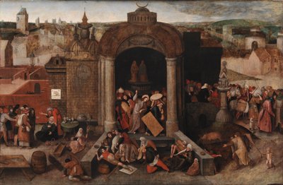1569年后，基督将商人从圣殿赶出 作者 布吕格尔
