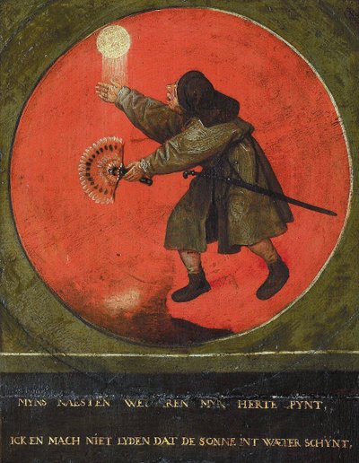 我的邻居的成功使我烦恼。我不想太阳照在水面上。，1558年。 作者 布吕格尔