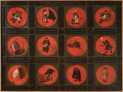 12句箴言，1558年。 作者 布吕格尔
