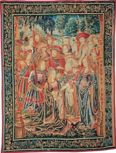 特洛伊的故事。海伦的赦免，c。 1520 作者 布鲁塞尔工厂