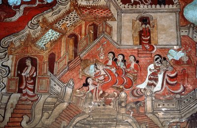1776年（壁画）菩萨生活的场景 作者 缅甸学校