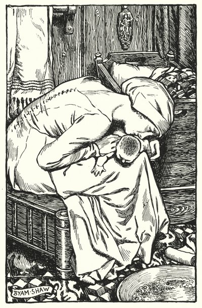 查尔斯·里德的《回廊和壁炉》插图（石版画） 作者 肖姆（之后）