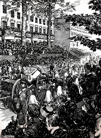爱德华七世国王的最后一次穿越伦敦的旅程：1910年，皮卡迪利葬礼，1911年 作者 约翰·比亚姆·利斯顿·肖