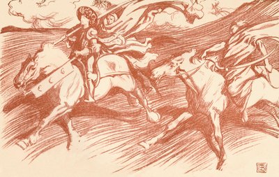 骑士和他的伙伴们》，约1898年 作者 约翰·比亚姆·利斯顿·肖