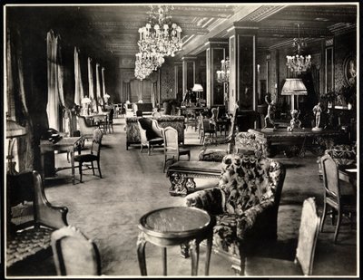 Hotel Knickerbocker酒廊，1906年（银色明胶印刷） 作者 Byron Company