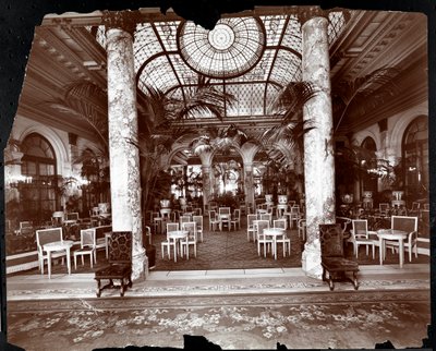 广场酒店休息室，c.1907（银色明胶印刷） 作者 拜伦公司