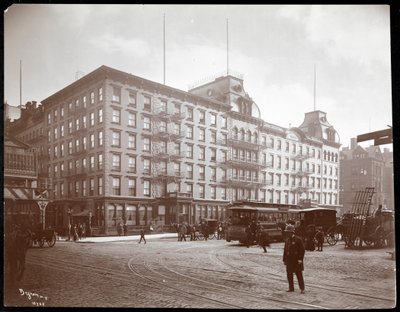 1904年纽约第四大道和第42街的大联盟酒店（银色明胶印刷） 作者 拜伦公司