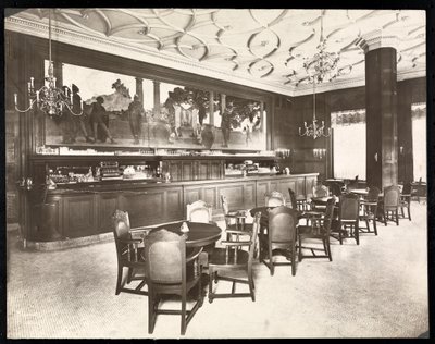 1906年尼克博克酒店的老王科尔酒吧（银色明胶印刷） 作者 拜伦公司