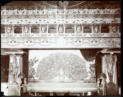 Murray酒店的餐厅，细节，c.1908（银色明胶印刷） 作者 拜伦公司