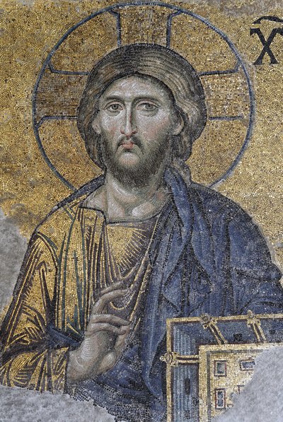 荣耀中的基督或基督，约1261年（马赛克）。 作者 Byzantine