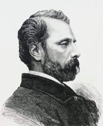 阿戈斯蒂诺-贝尔塔尼（1812-1886）1860年的肖像，意大利医生和爱国者，雕版画 作者 JB 和 Brown J. 和 Rowbotham