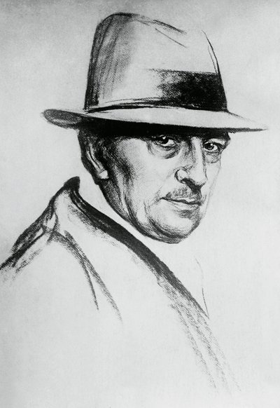 达里奥-尼科德米（1874-1934）肖像，意大利剧作家和作家 作者 JB 和 Brown J. 和 Rowbotham