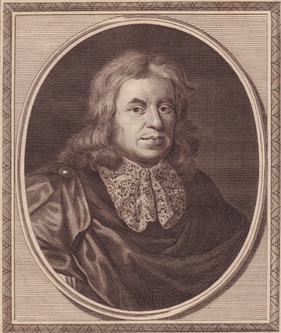 英国医生托马斯-西德纳姆（1624-1689）的肖像，由约翰-戈尔达（1729-1795）根据P-莱利的画作进行铜版雕刻 作者 JB 和 Brown J. 和 Rowbotham