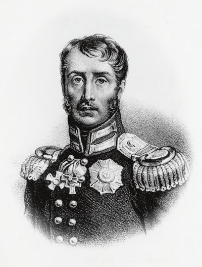 普鲁士国王腓特烈-威廉三世（1770-1840）1797年的肖像，雕刻 作者 JB 和 Brown J. 和 Rowbotham