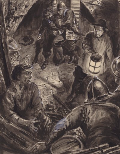 盖伊-福克斯及其同谋被捕（纸面水粉画） 作者 CL 道蒂