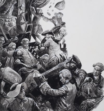 海姆市场新剧院的骗局（水粉画，纸面） 作者 CL 道蒂
