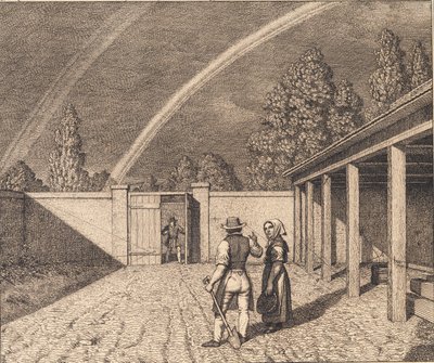 双彩虹Linearperspectiven "插图，面板 V 作者 克里斯托弗·威廉·埃克斯伯格