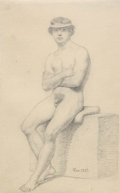 男模特坐姿。 作者 克里斯托弗·威廉·埃克斯伯格