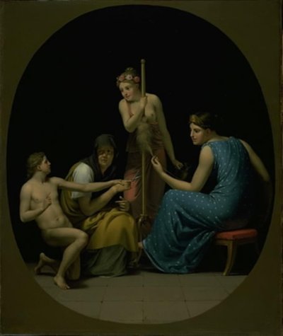 帕尔卡家族克洛托（Clotho）、拉克西斯（Lachesis）和阿特罗波斯（Atropos）编织生命之线 作者 克里斯托弗·威廉·埃克斯伯格
