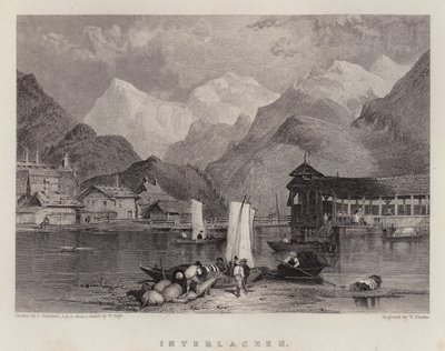 Interlachen (colour litho) 作者 C.（之后）斯坦菲尔德