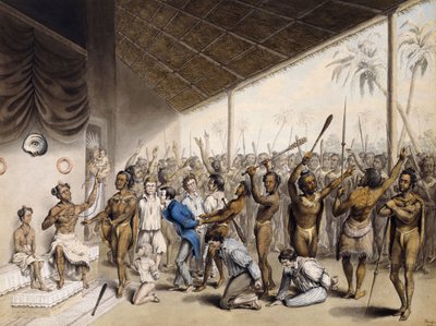 一位原住民首领命令将欧洲人处死，1817年 作者 C.布雷