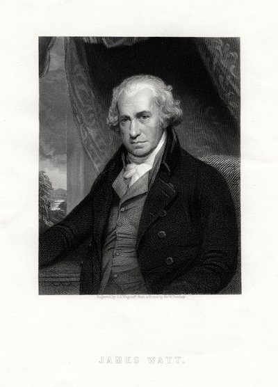 詹姆斯·瓦特（James Watt），苏格兰的发明家和工程师，十九世纪。 作者 瓦格斯塔夫