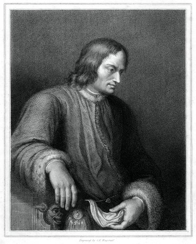 洛伦佐·德·美第奇（Lorenzo de Medici），意大利政治家和佛罗伦萨共和国统治者，1833年。 作者 瓦格斯塔夫