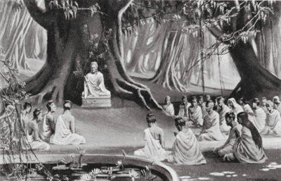 佛陀最后的教诲，公元前 489 年（石版画） 作者 C.哈格雷夫·马丁
