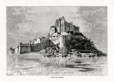 圣米歇尔山，法国诺曼底，1879年 作者 拉普拉特
