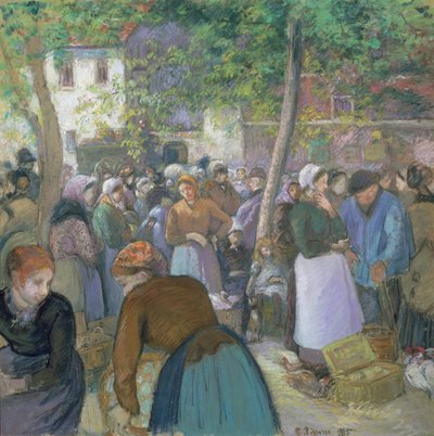 Gisors的家禽市场 作者 卡米尔·雅各布·毕沙罗