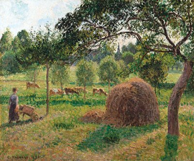 黄昏在Eragny，1896年 作者 卡米尔·雅各布·毕沙罗