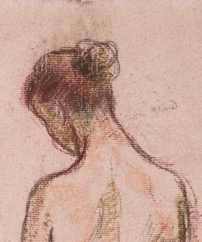 女人的全长站立裸体，从后面 作者 卡米尔·雅各布·毕沙罗