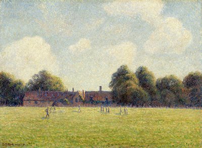 Hampton Court Green，1891 作者 卡米尔·雅各布·毕沙罗