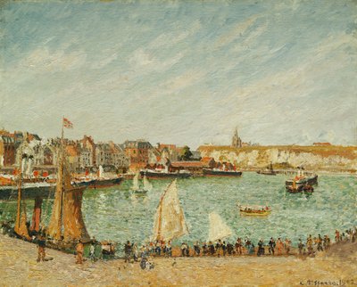 午后的阳光，迪耶普的外港； L“ Apres-Midi，Soleil，迪凡特前卫港，1902年 作者 卡米尔·雅各布·毕沙罗
