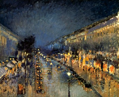 蒙马特大道夜景，1897年 作者 卡米尔·雅各布·毕沙罗
